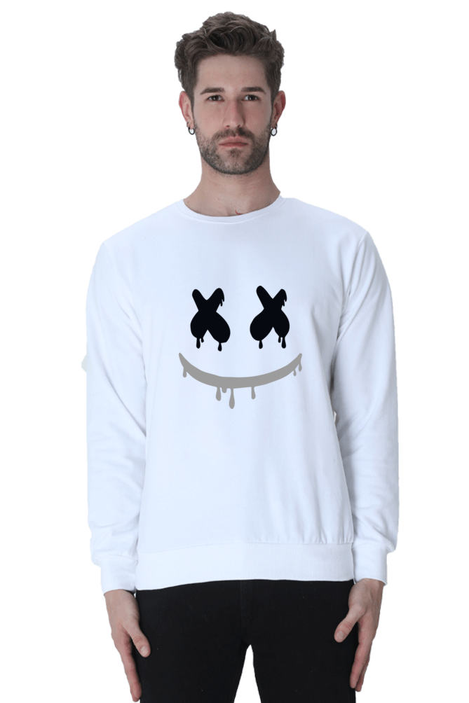 Unisex Printed Sweatshirts | Smile Graphic Printed Sweatshirt For Men & Women