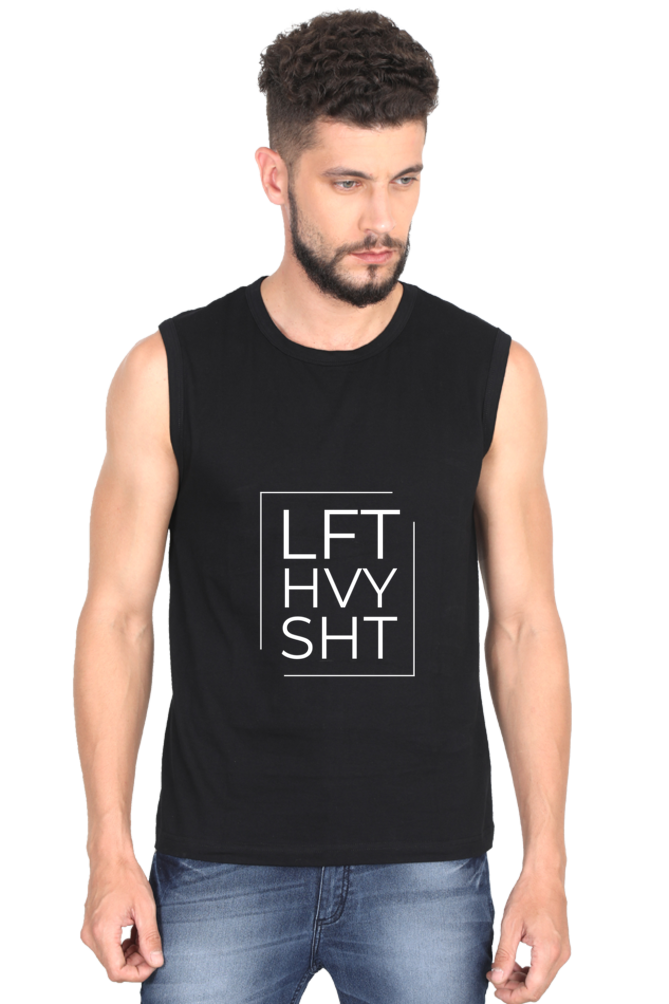 LFT HVY SHT Printed Sleeveless T-Shirt for Active Lifestyles