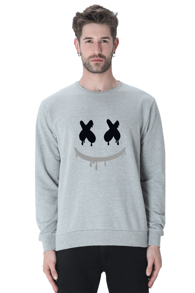 Unisex Printed Sweatshirts | Smile Graphic Printed Sweatshirt For Men & Women