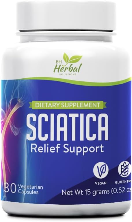 Sciatica Nerve Relief Support – Natural Herbal Supplement for Lower Back, Hip &amp; Leg Comfort