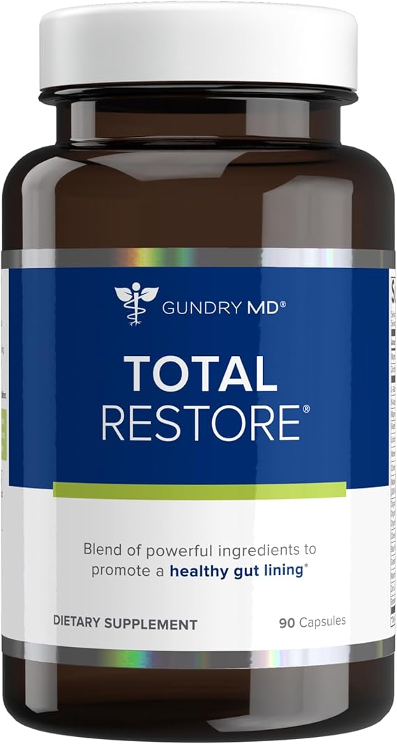 Gundry MD Total Restore – Advanced Gut Lining Support for Digestive &amp; Immune Wellness (90 Capsules)