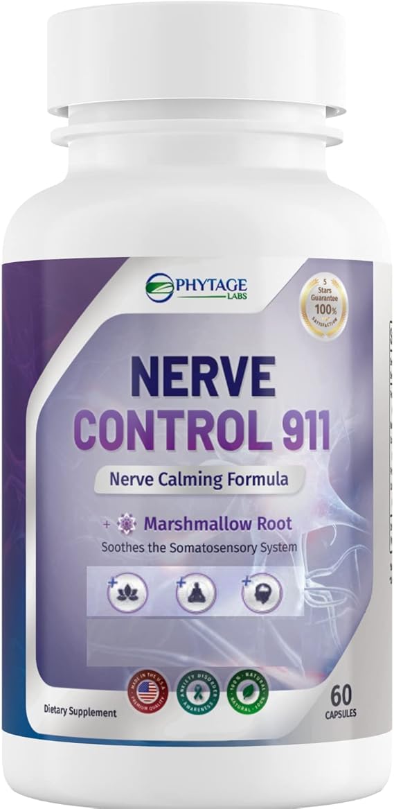 Nerve Control 911 – Natural Plant-Based Nerve Health Supplement (60 Capsules)