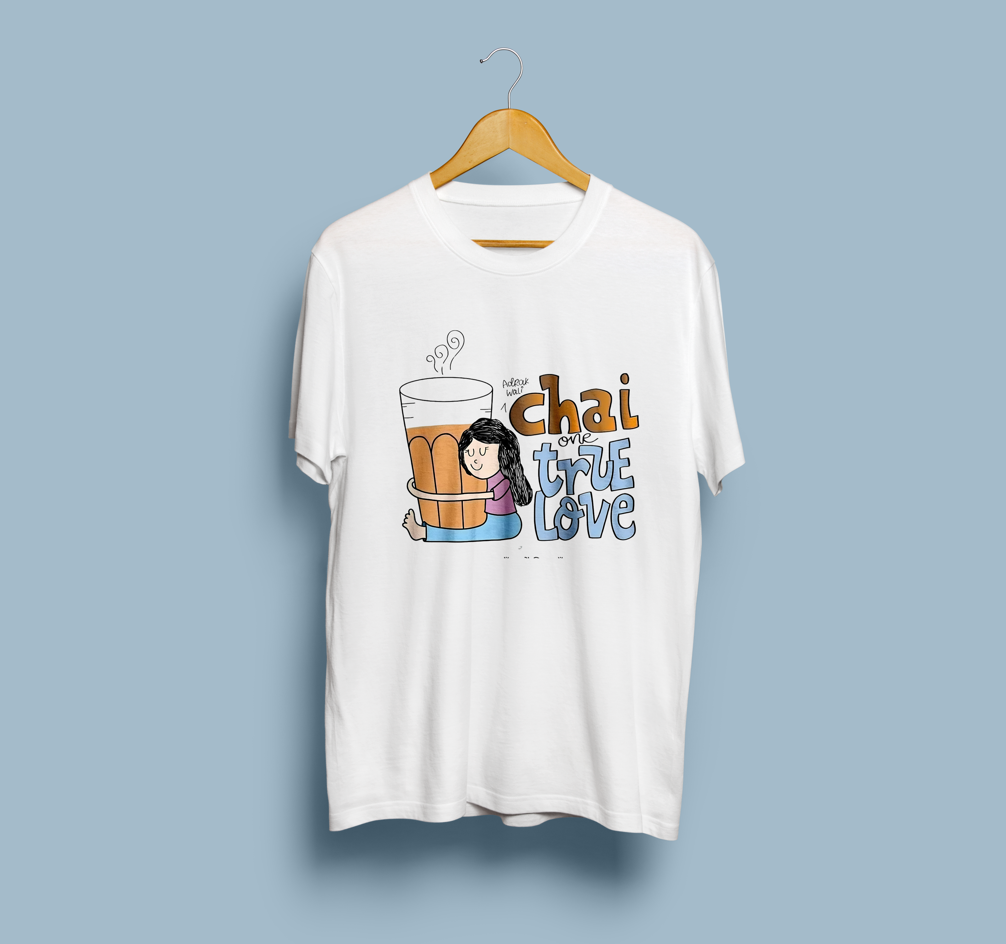 Chai One True Love Half Sleeve Chai Printed T-Shirt | Unique Chai Artwork