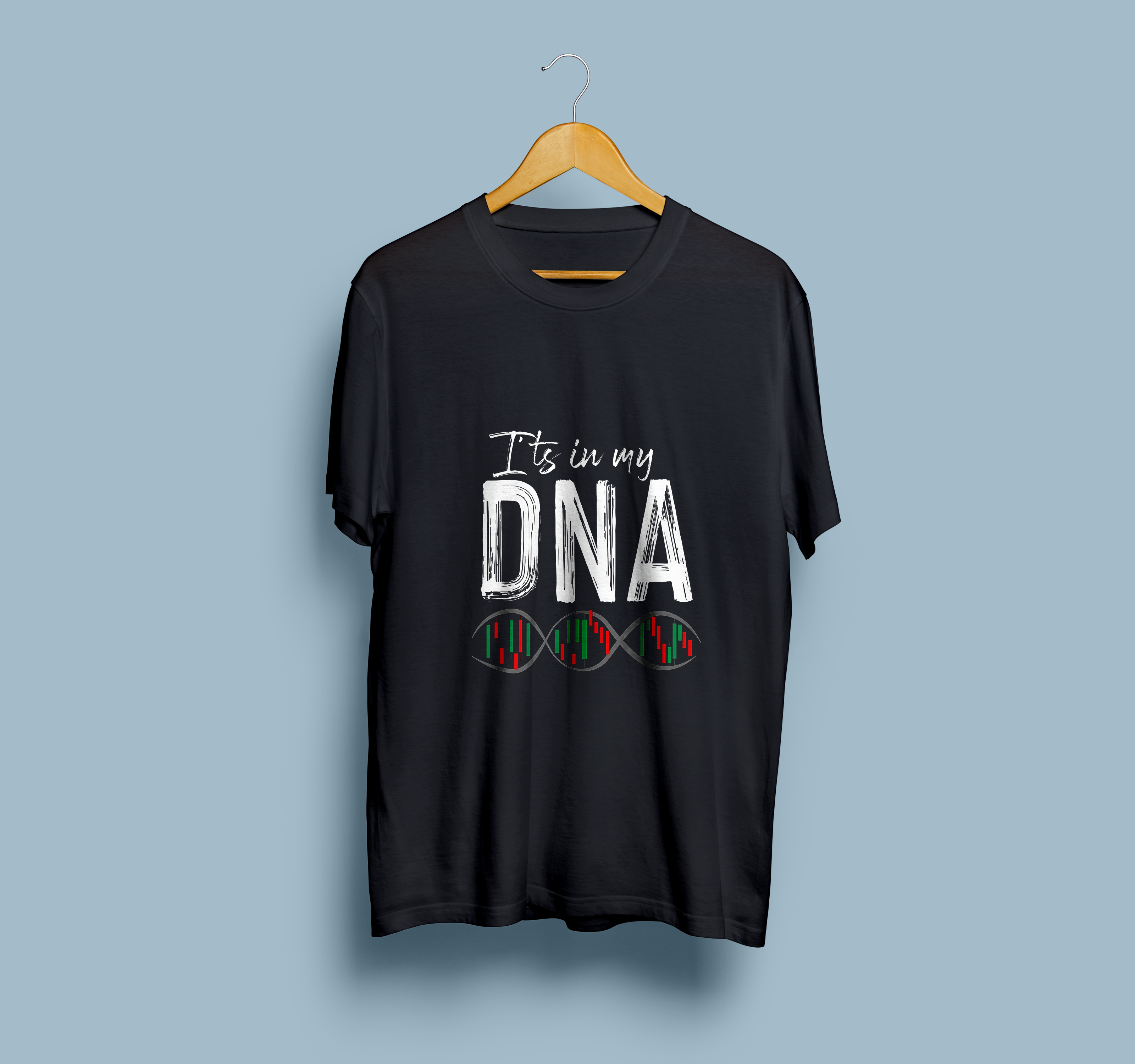 It's My DNA Stock Market Half Sleeves Printed T-Shirt