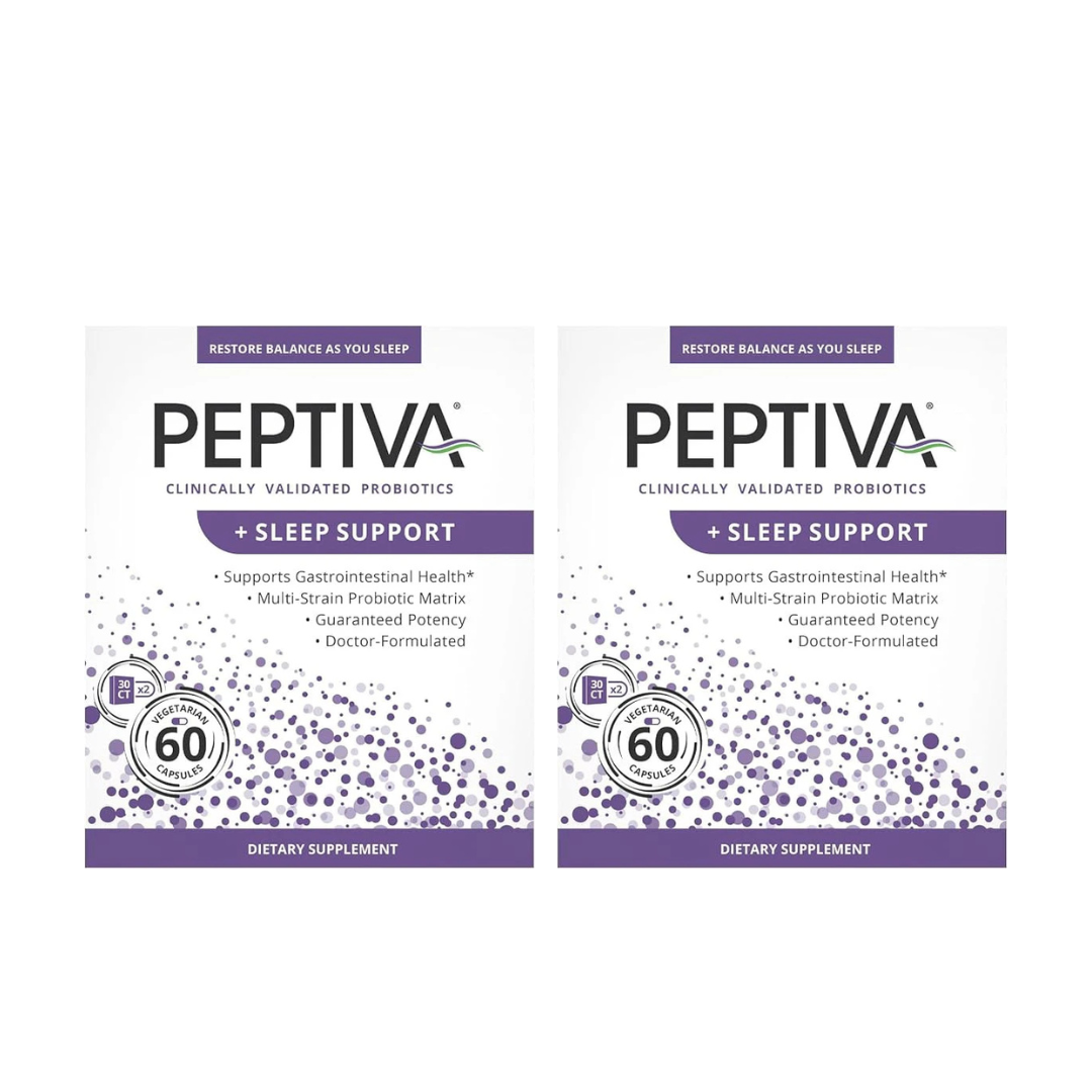Peptiva 26 Billion CFU Probiotic and Sleep Support Supplement