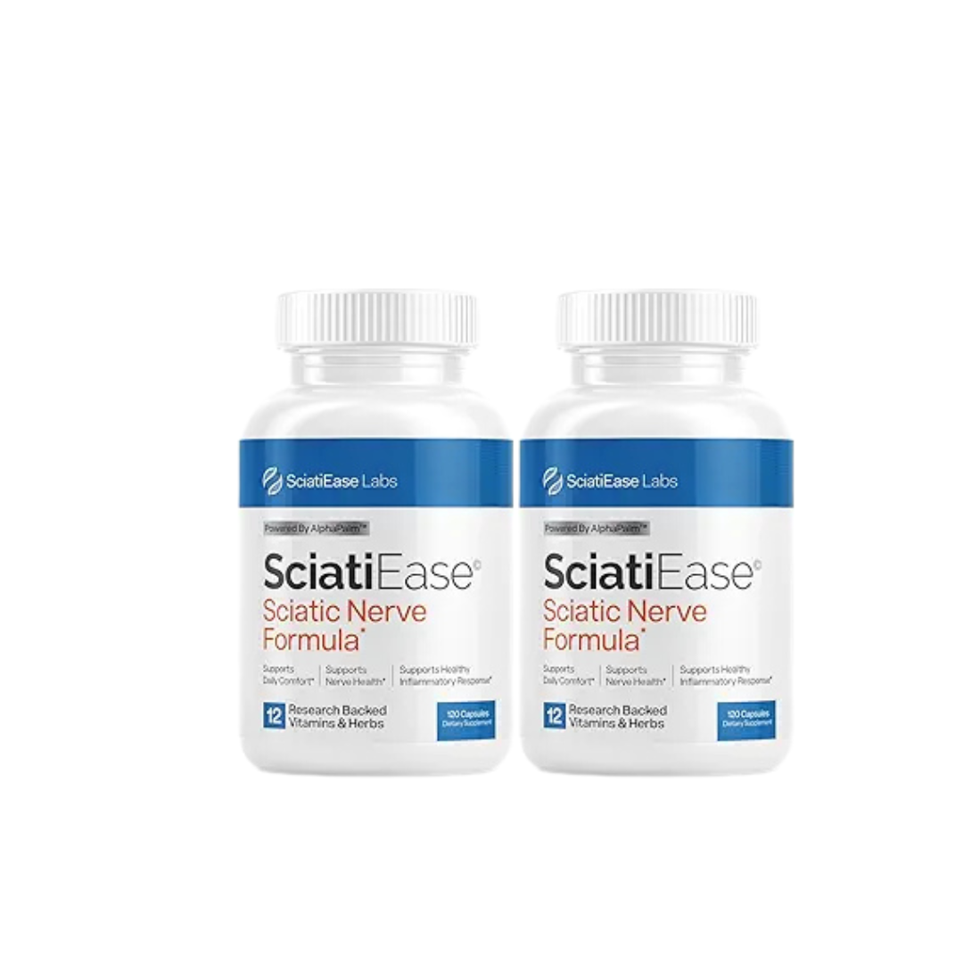 SciatiEase Sciatic Nerve Health Support Supplement – Advanced Nerve Care &amp; Comfort Formula (120 Capsules) ( Pack of 2)