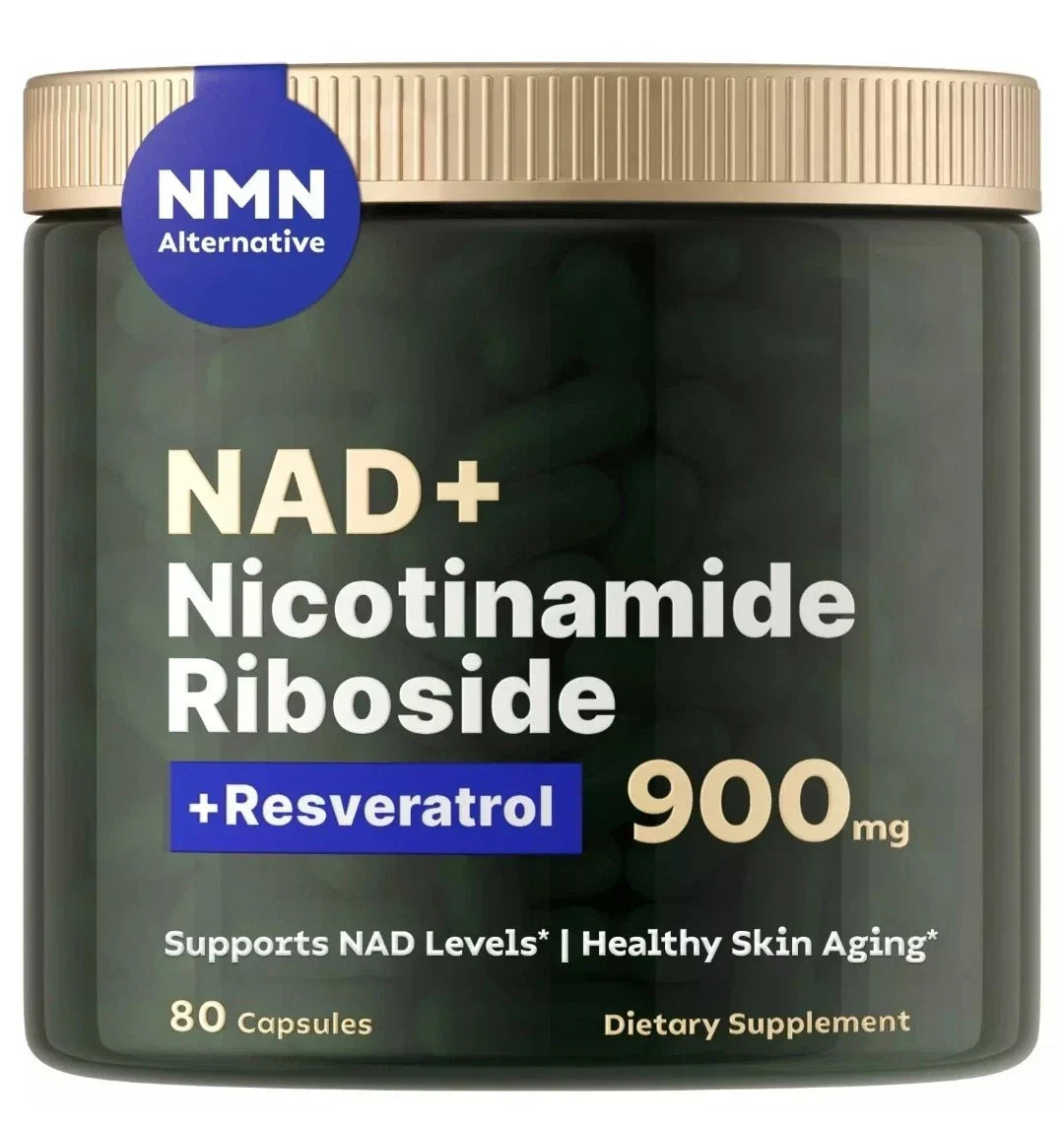 NAD+ Supplement for Anti-Aging, Energy, Focus & Nicotinamide Riboside + Resveratrol
