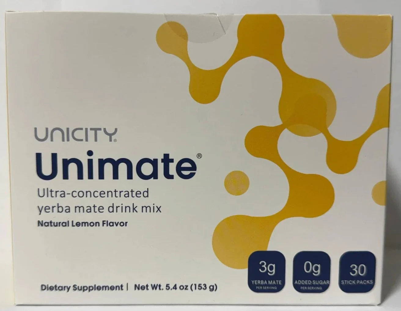 Unicity Unimate Lemon Drink Mix (30 Sachets) – Energy &amp; Metabolism Support