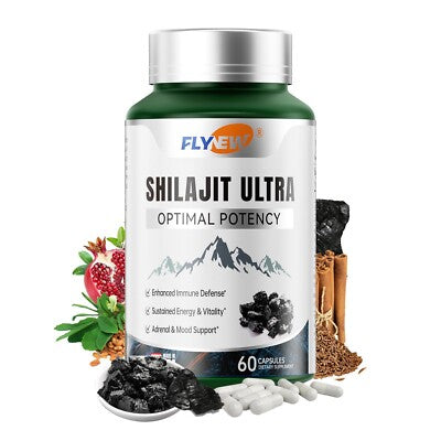 Flynew Shilajit Ultra Optimal Potency – Shilajit Extract with L-Arginine (Pure Formula)