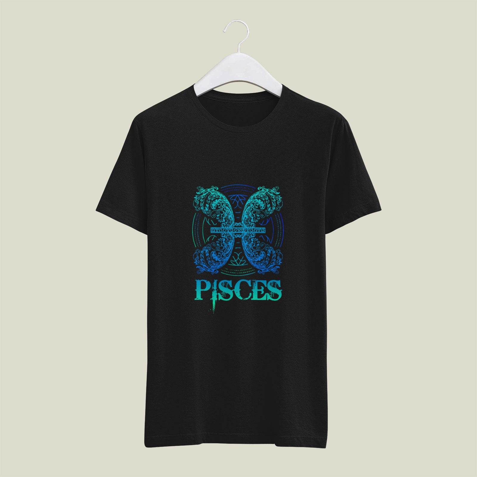 Pisces Zodiac Sign Printed Unisex Half Sleeve T-Shirt