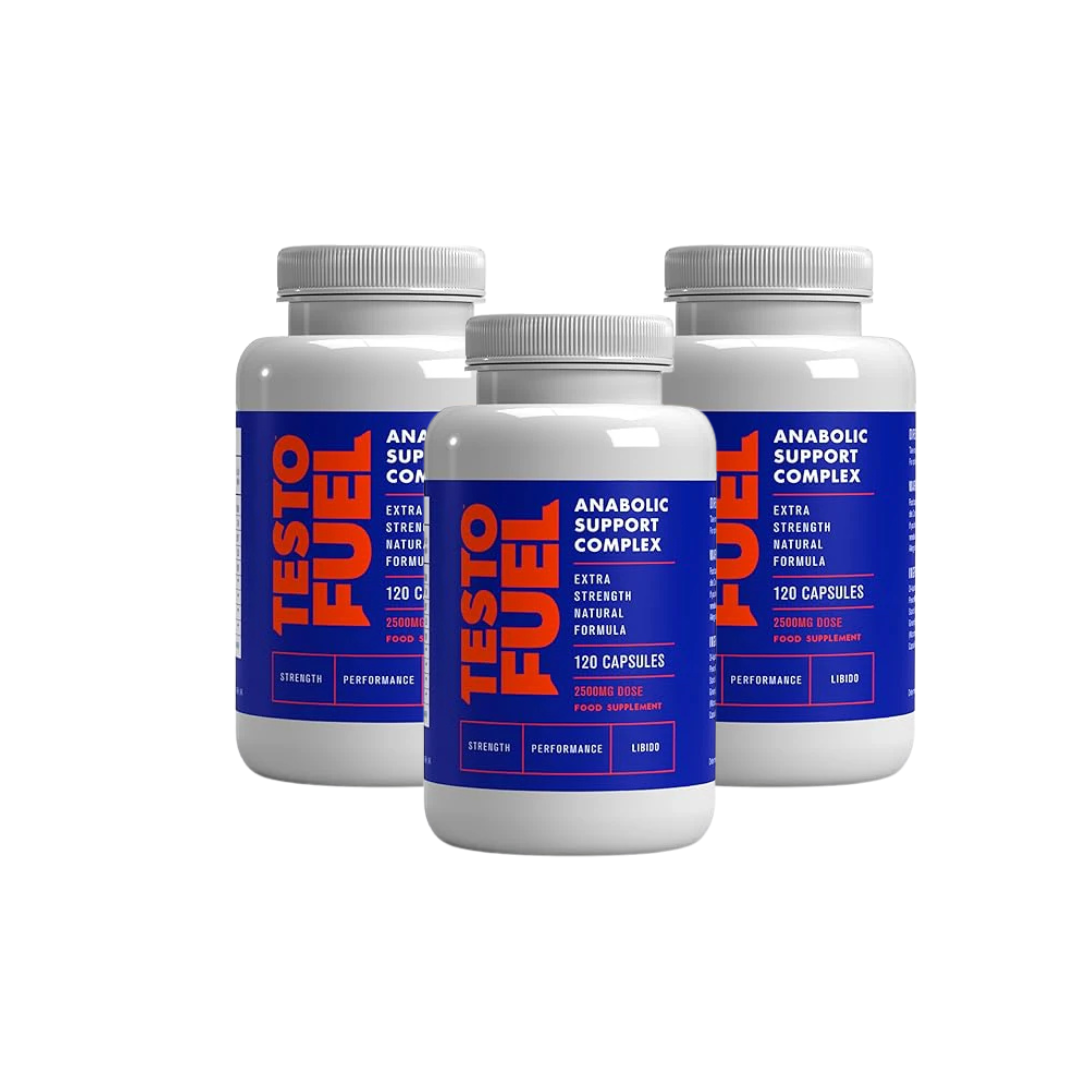 TestoFuel 120 T-Booster Pills – Natural Testosterone Support for Strength, Energy &amp; Muscle Growth