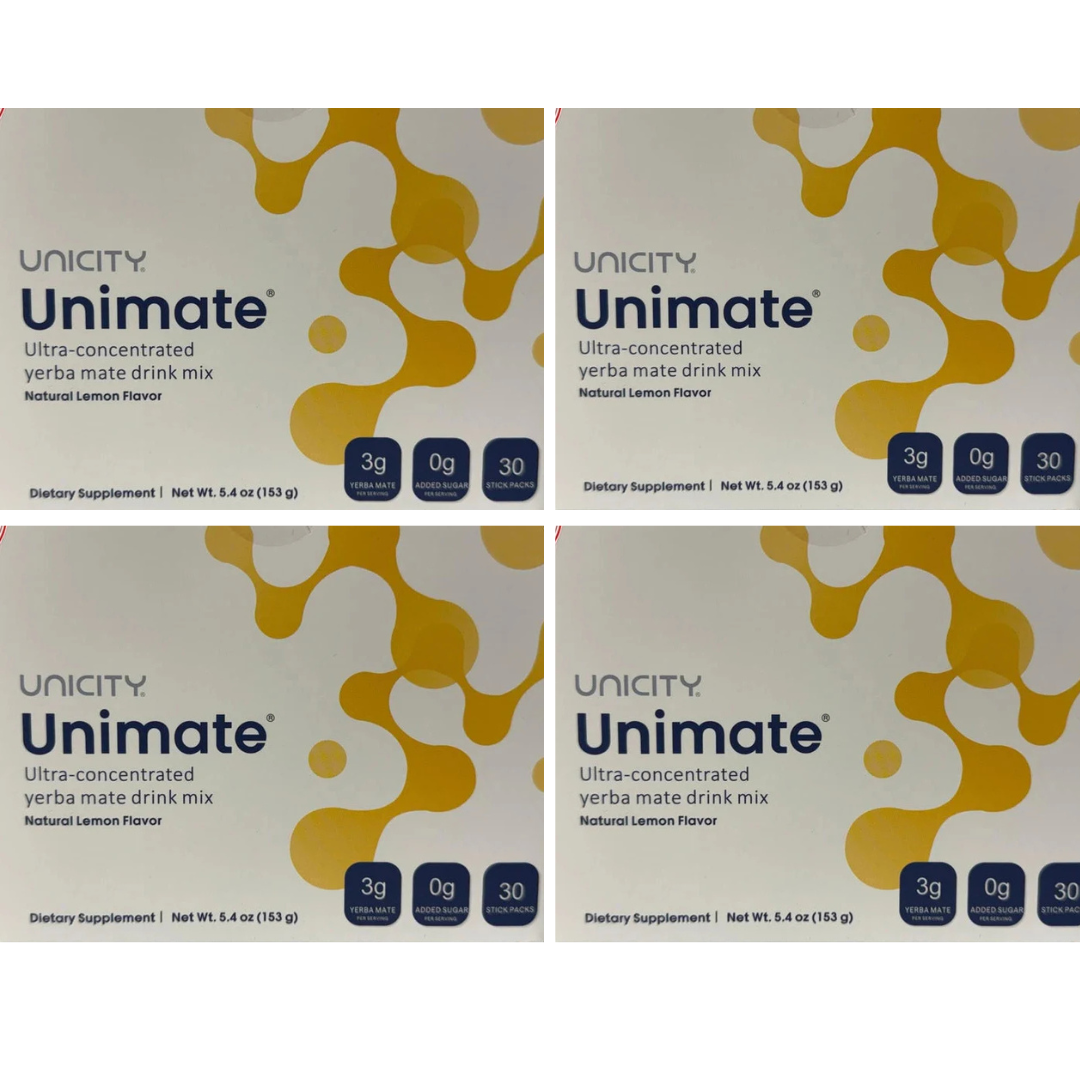 Unicity Unimate Lemon Drink Mix (30 Sachets) – Energy &amp; Metabolism Support