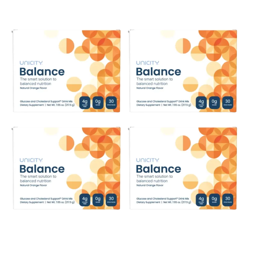 UNICITY Balance Cholesterol Support Drink Mix (30 Stick Pack – Orange Flavor)